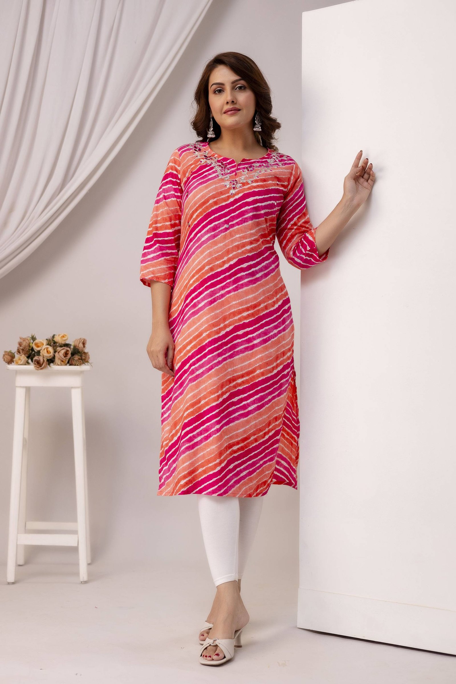 LEHRIYA PINK KURTI